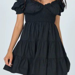 NWT Princess Polly DANIELA MINI DRESS BLACK. Size 6